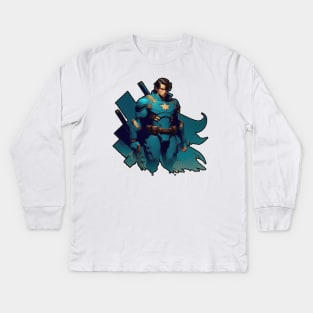 avenger fan digital art Kids Long Sleeve T-Shirt